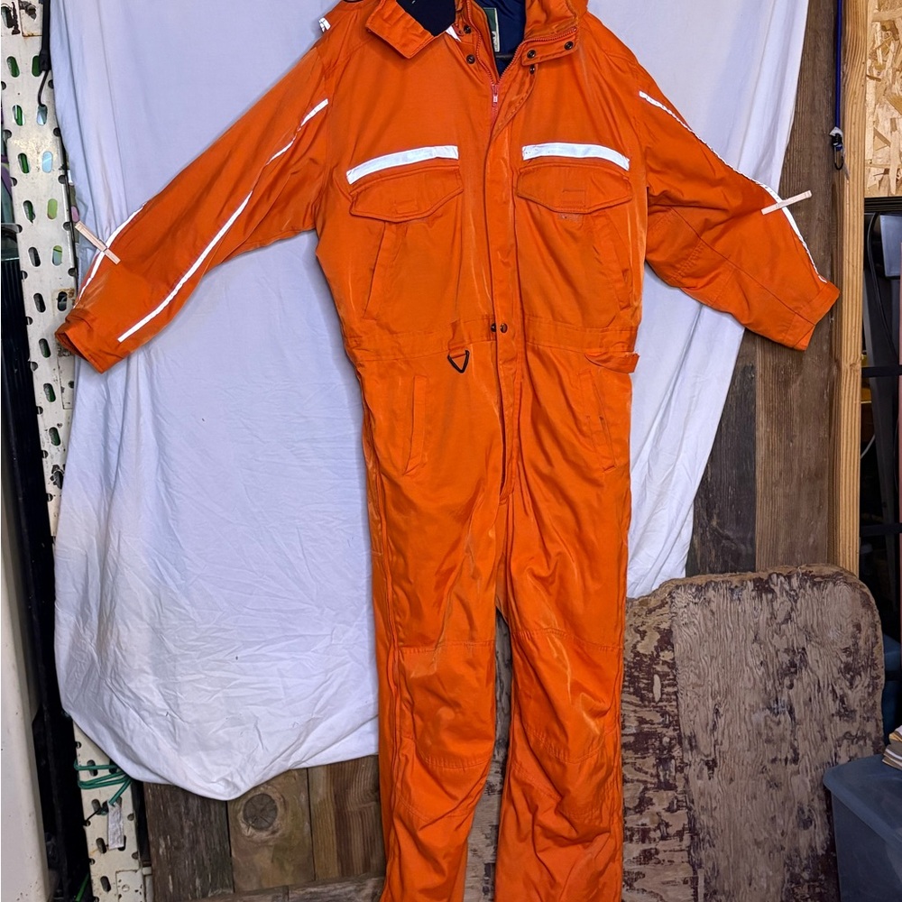 Men's Orange Coverall Suit